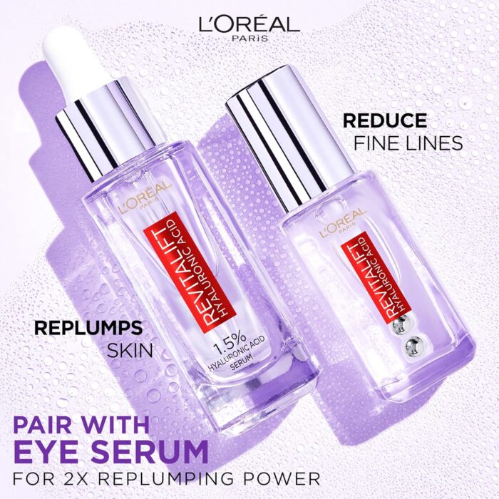 L'Oreal Paris Revitalift Filler [+Hyaluronic Acid] Serum, 1.5% Pure Concentrated Hyaluronic Acid Dropper Serum, 30ml - Image 7