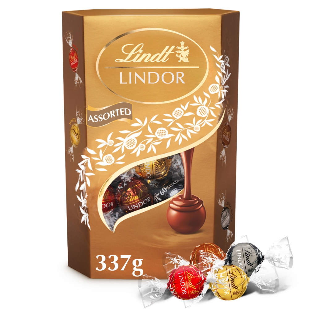 Lindt Lindor Assorted Chocolate Truffles Box 337g - Image 1