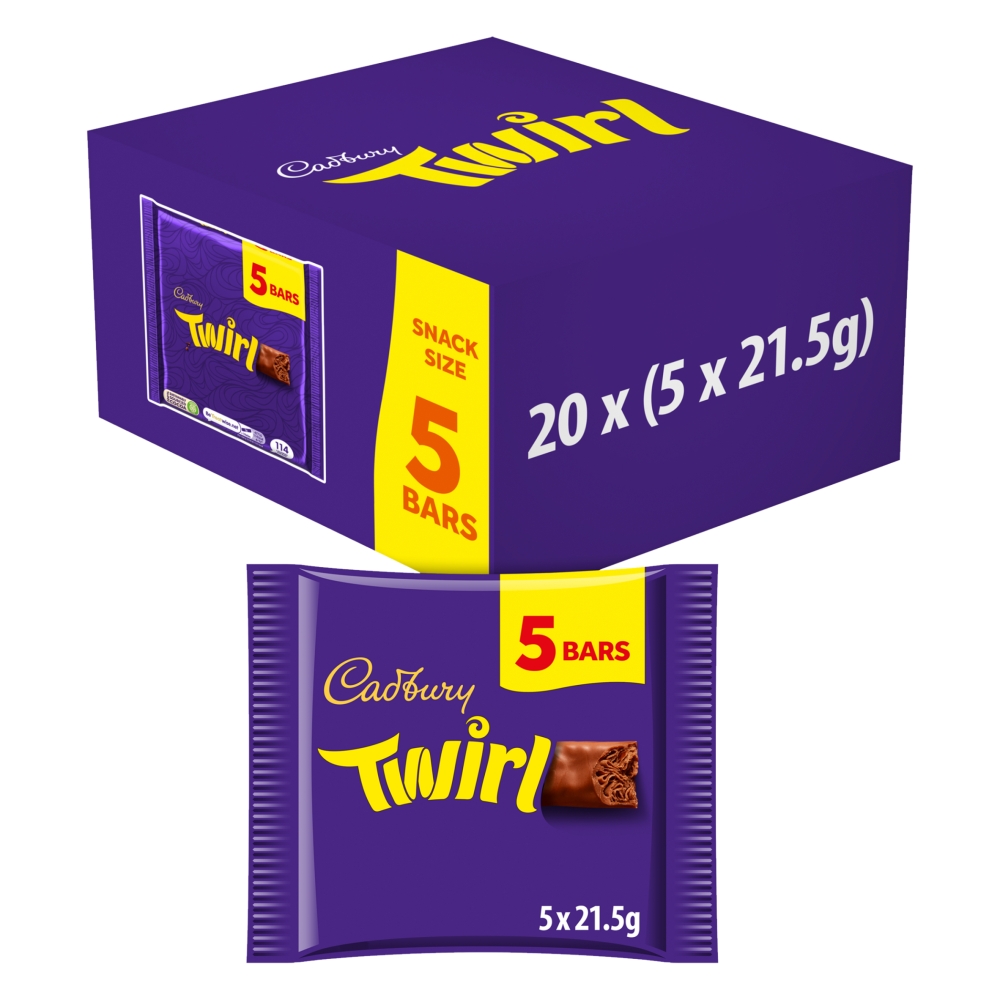 06734.jpg Cadbury Twirl Milk Chocolate Bar 5 Pack 107.5g - Image 1