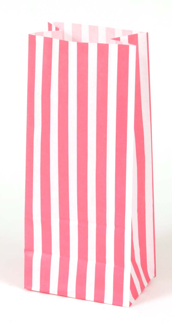10581_pick_and_mix_bag_01_2.jpg Accessories Pink Candy Stripe Paper Bags - Image 1