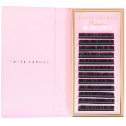 Tatti Lashes 8mm D Curl 0.05 Russian Volume Individual Lashes Black