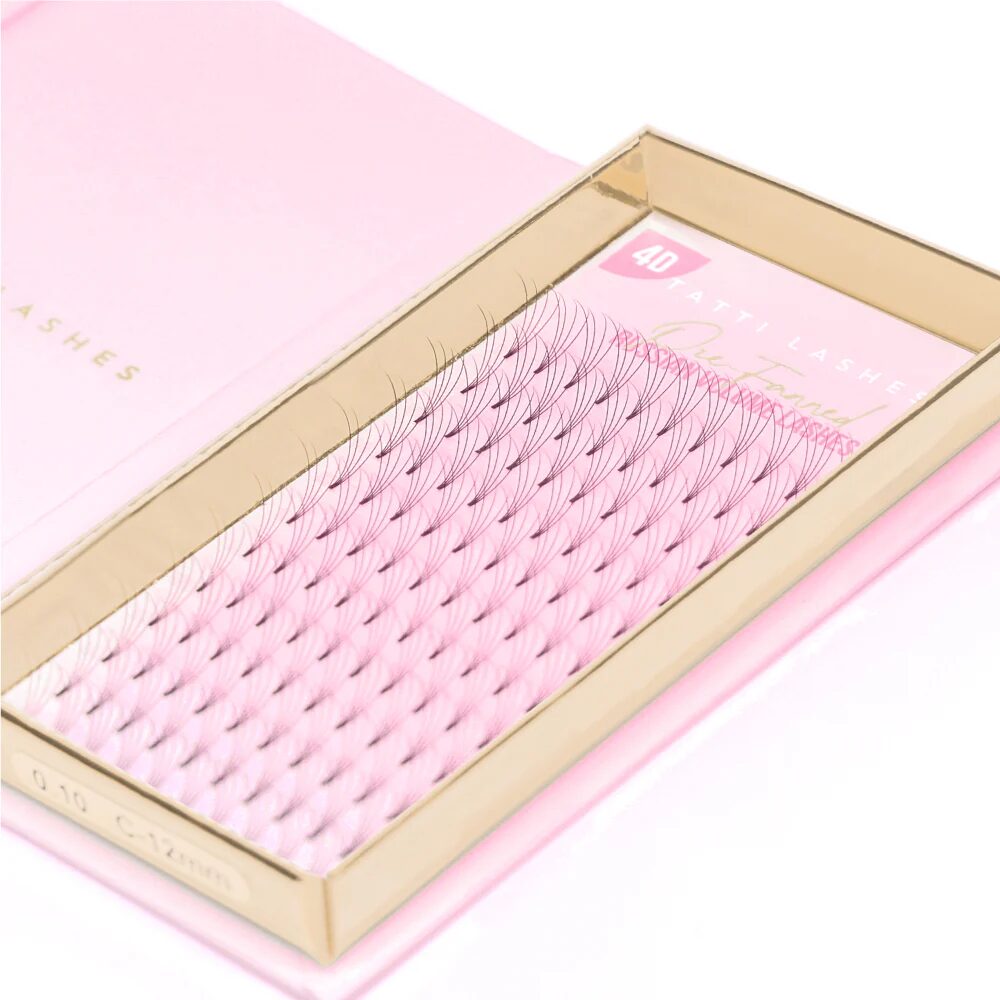 16667-3.jpg Tatti Lashes 16mm D Curl Pre-Fanned Russian Volume 4D Individual Lashes Black - Image 1