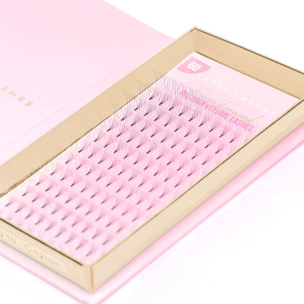 16703-3.jpg Tatti Lashes 12mm C Curl Pre-Fanned Russian Volume 6D Individual Lashes Black - Image 1