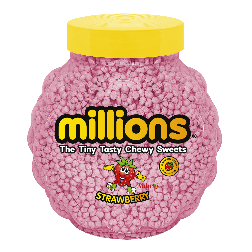 27019_1.png Millions Strawberry Flavour Jar 2.27kg - Image 1