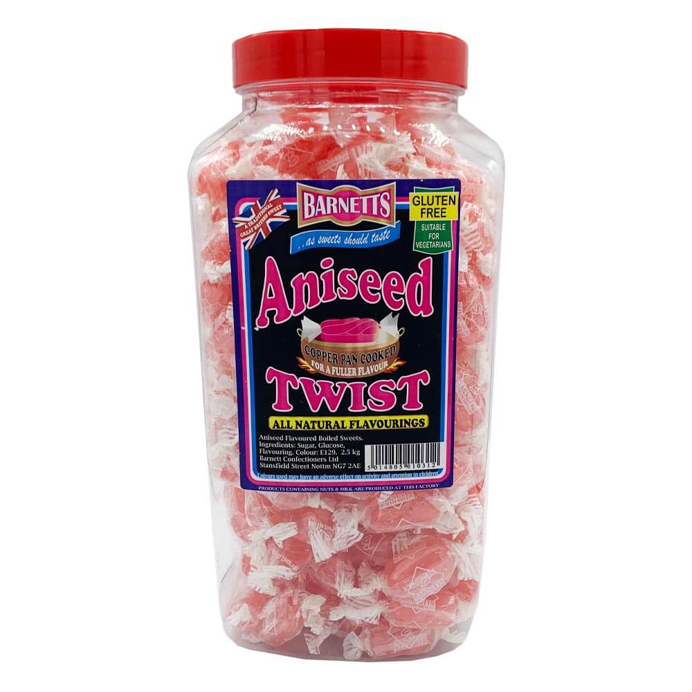 29150_a.jpg Barnetts Aniseed Twists Jar 2.5kg - Image 1
