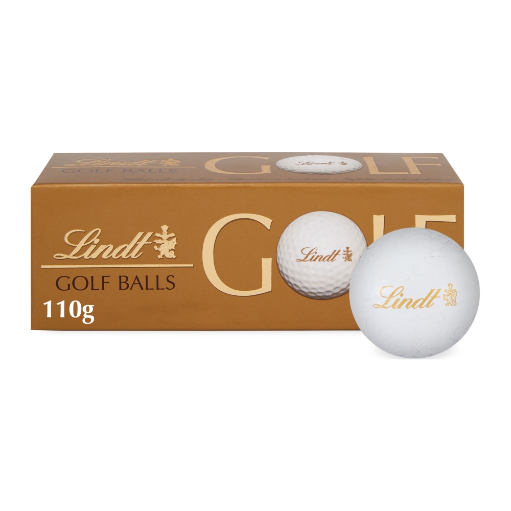 29287_lindt_golf_balls_a_.jpg Lindt Milk Chocolate Golf Balls 3 Pieces Box 110g - Image 1