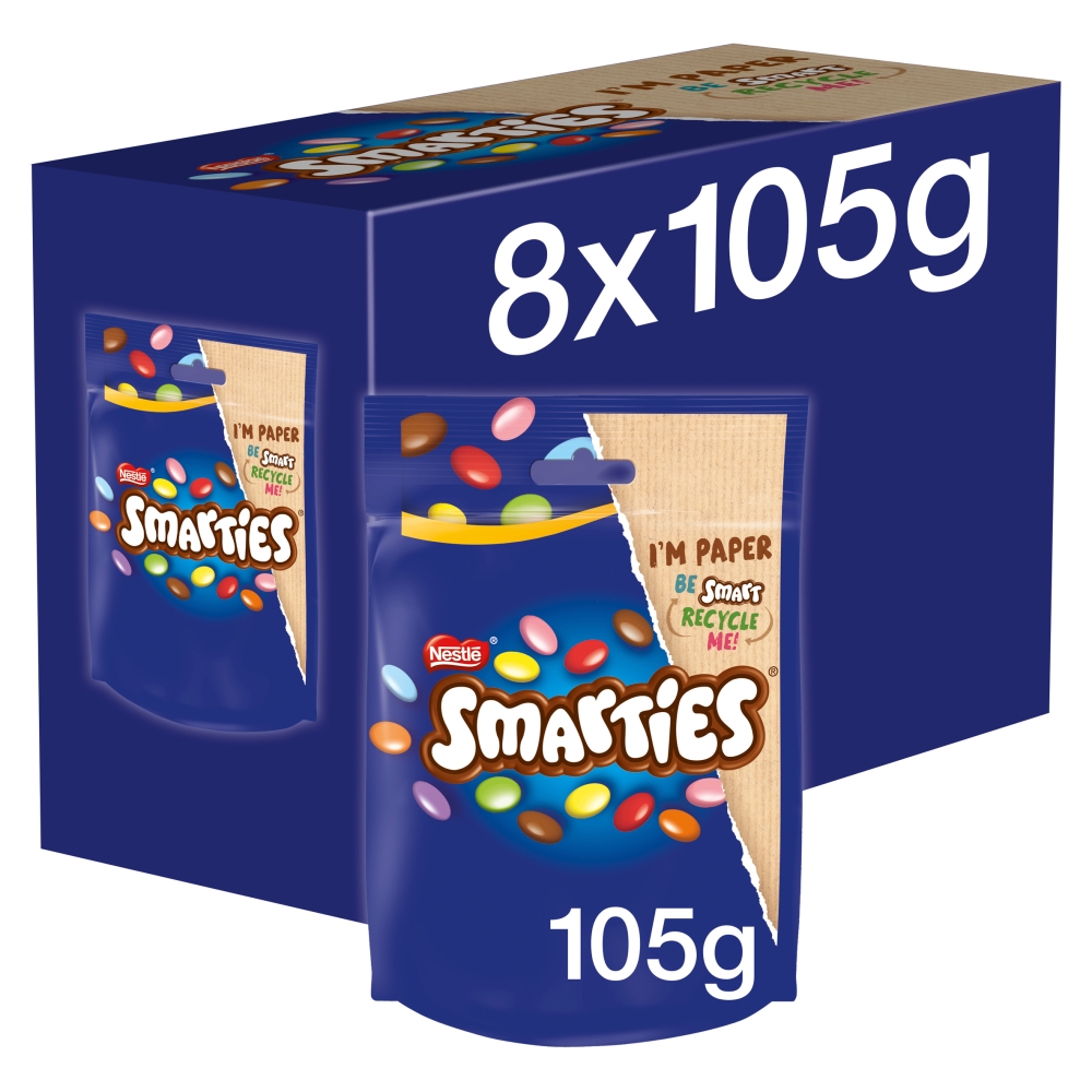 302866_b_23_1.jpg Smarties Milk Chocolate Sharing Bag 105g - Image 1