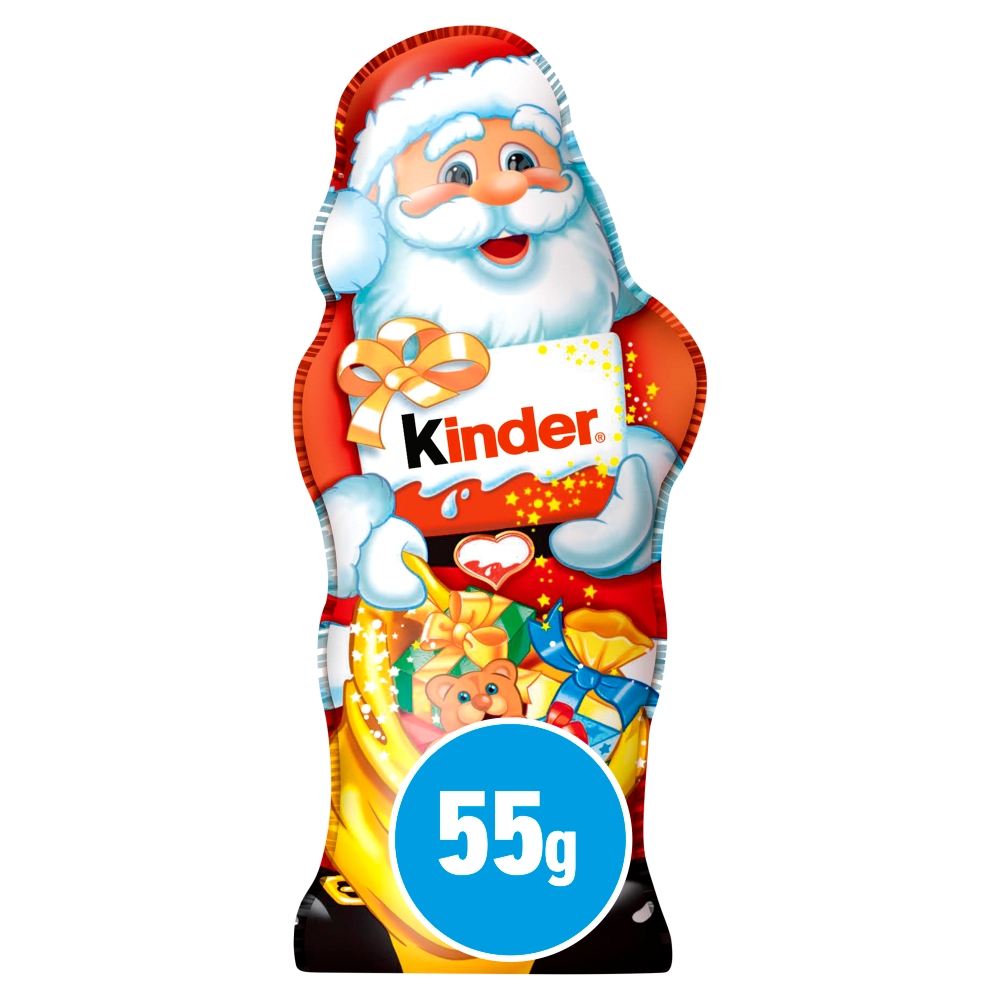 308484_kinder_santa_a_.jpg Kinder Chocolate Hollow Santa Figure 55g - Image 1