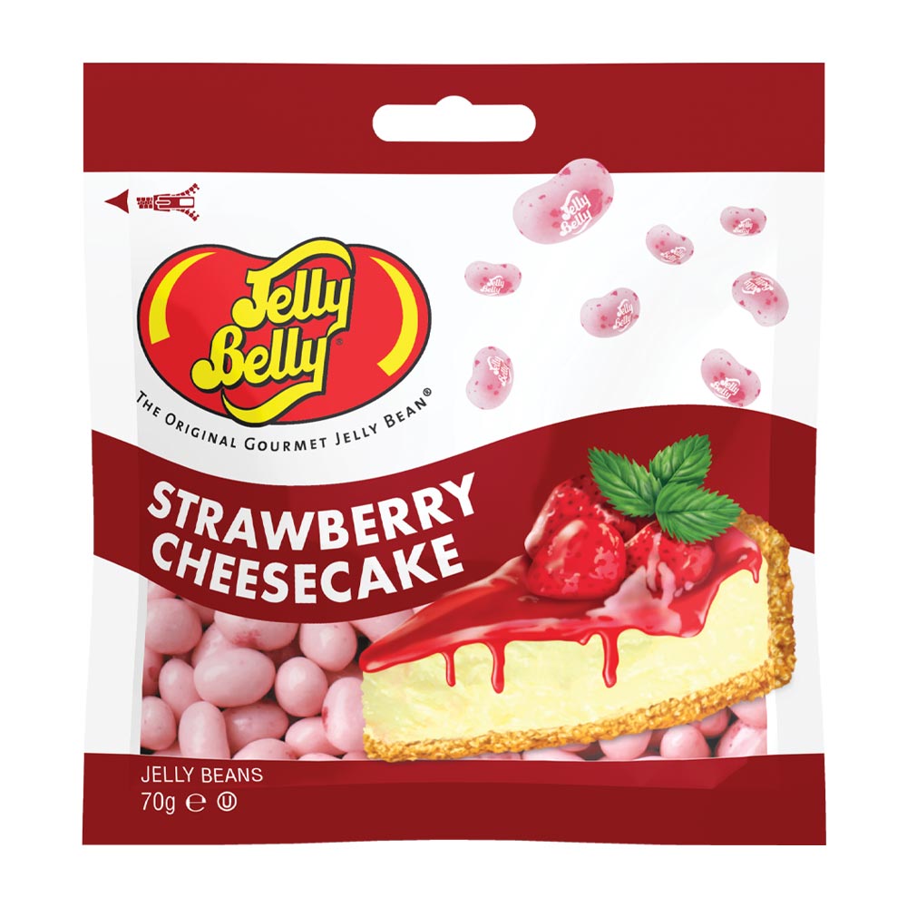 309290_a.jpg Jelly Belly Strawberry Cheesecake Jelly Beans Bag 70g - Image 1
