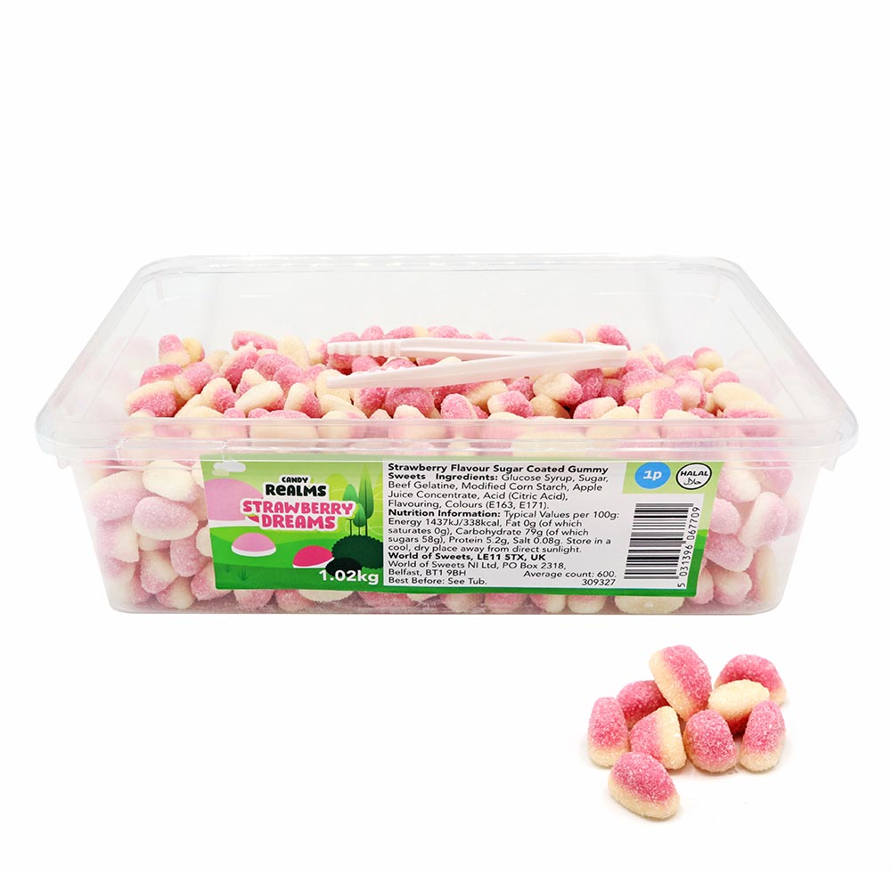 309327_a24.jpg Candy Realms Strawberry Dreams 1p Tub 1.02kg - Image 1