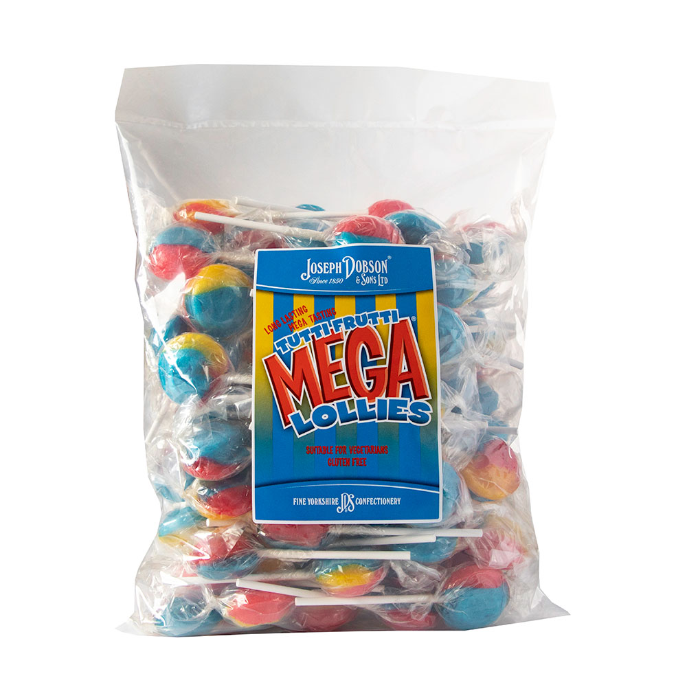 309750_aa.jpg Dobsons Wrapped Tutti Frutti Mega Lollies 1.9kg - Image 1