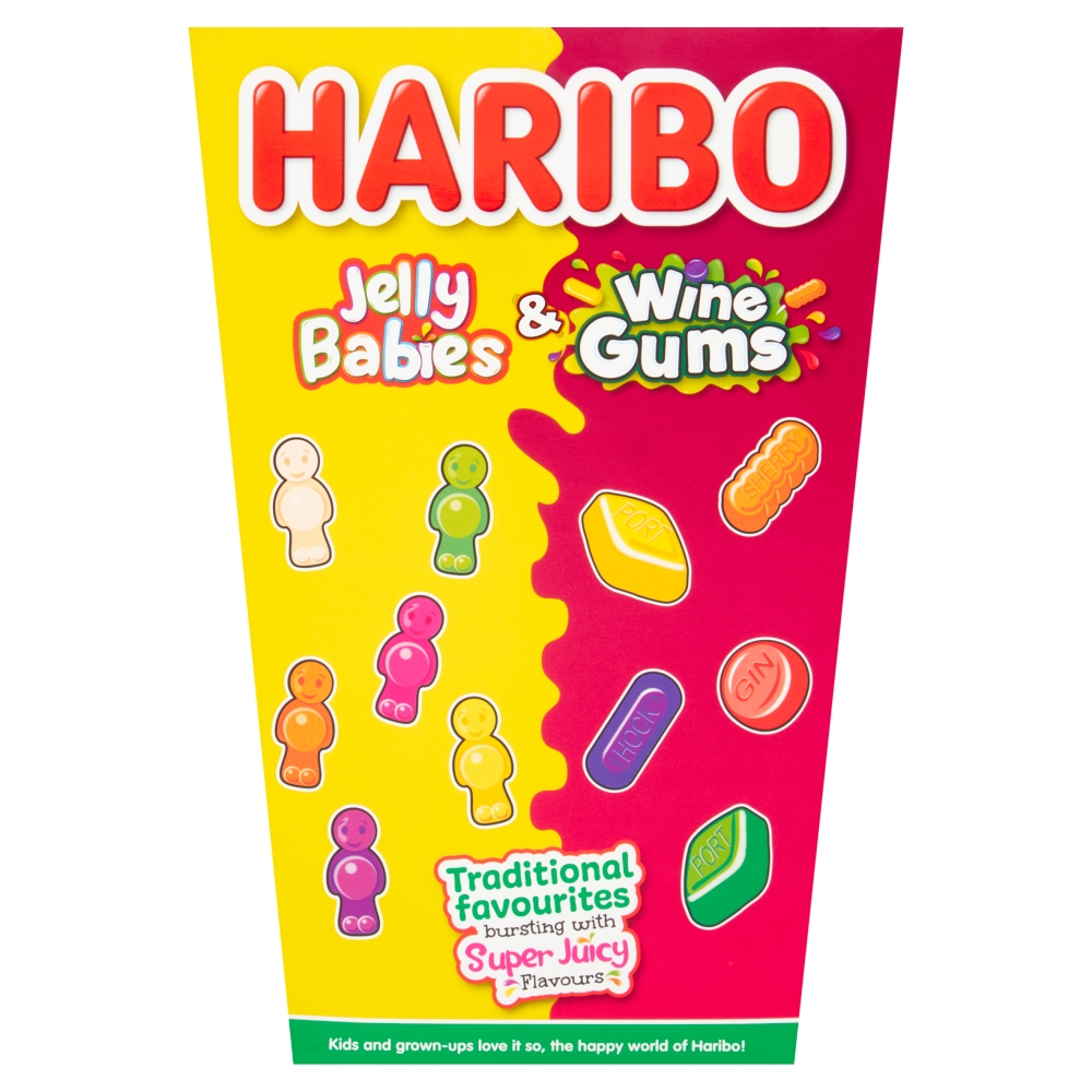 310379_a_22.jpg Haribo Jelly Babies & Wine Gum Gift Box 800g - Image 1