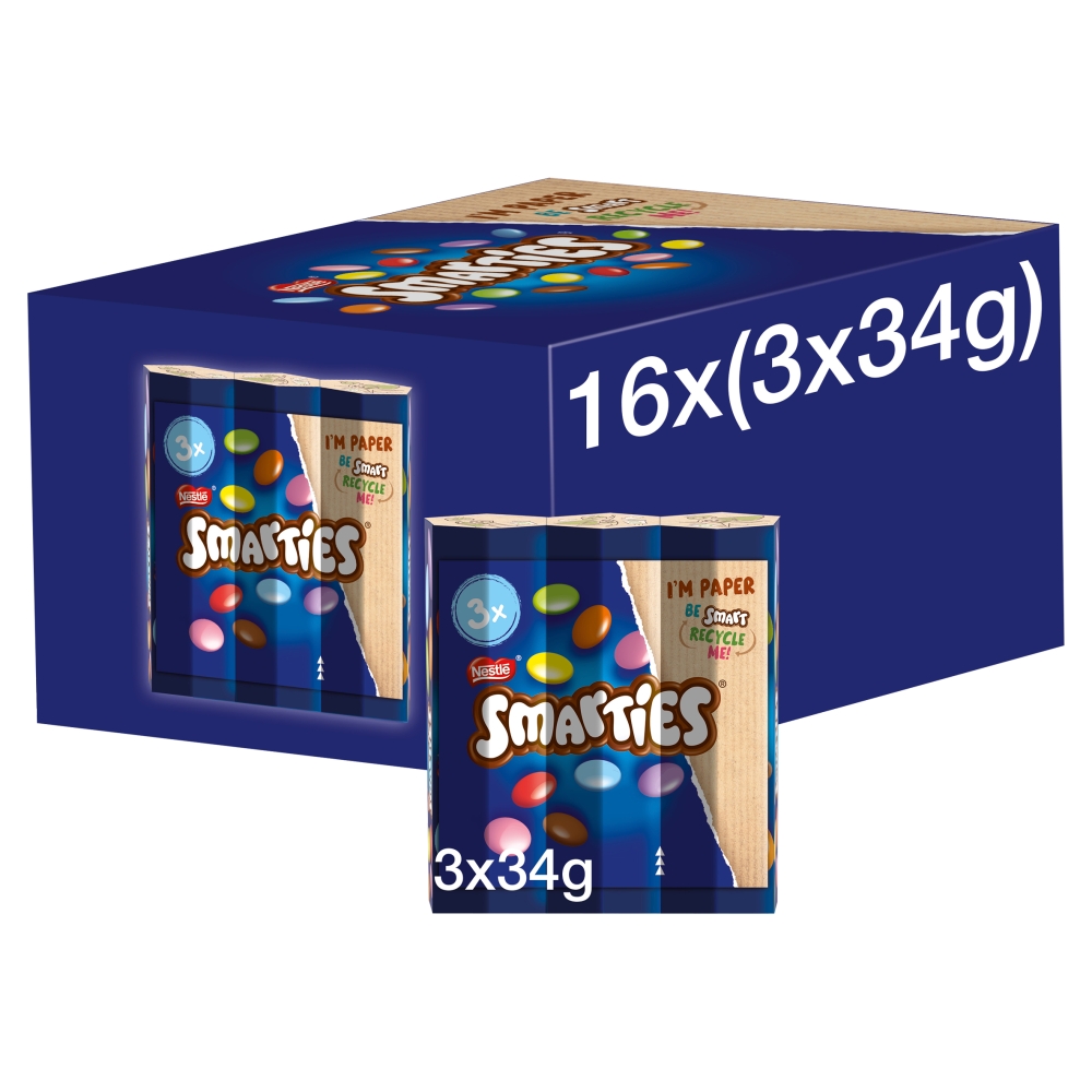 310494_a_24.jpg Smarties Milk Chocolate Tube Multipack 34g - Image 1