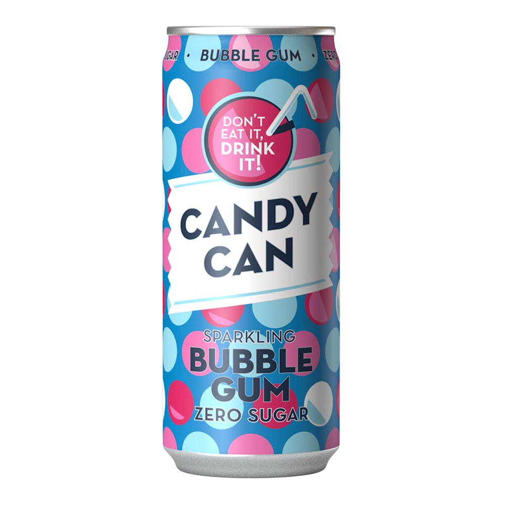 310581_a.jpg Candy Can Sparkling Bubble Gum Zero Sugar Can 330ml - Image 1