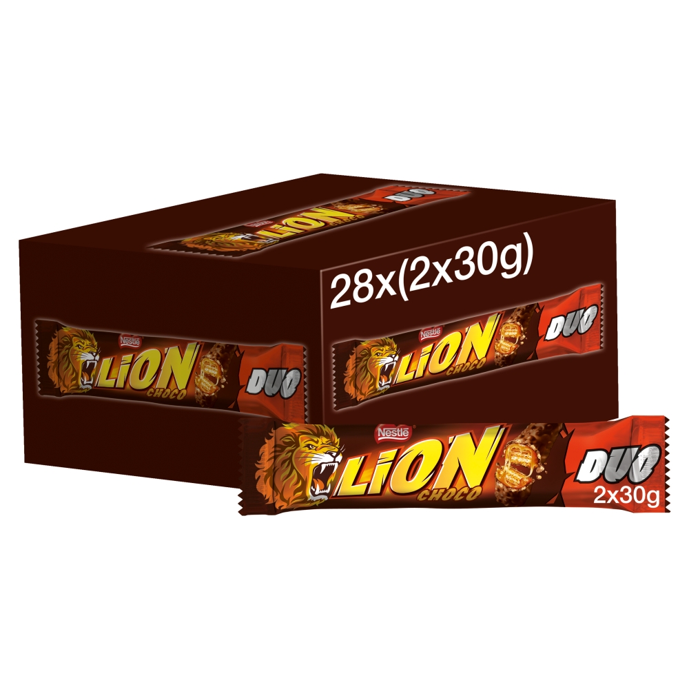 310758_b.jpg Lion Milk Chocolate Duo Bar 60g - Image 1