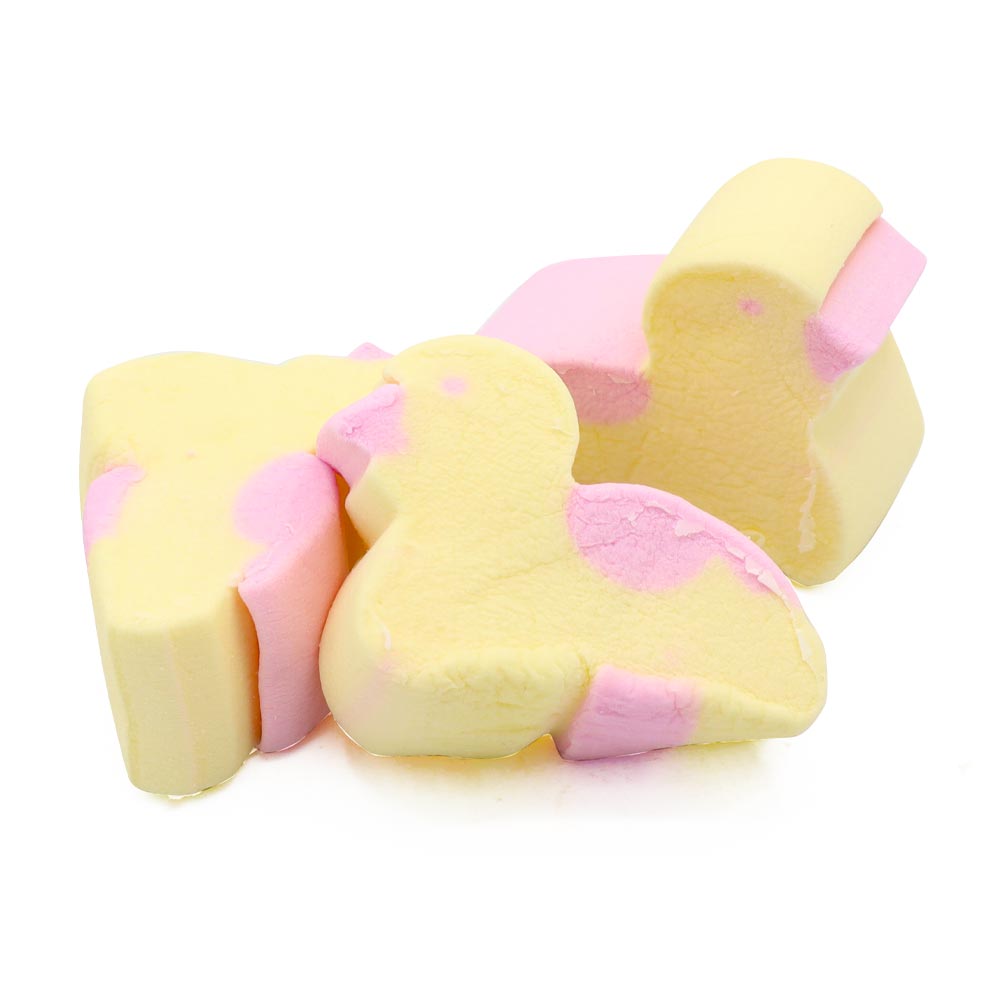 311423_a.jpg Kingsway Yellow & Pink Chick Mallows 1kg - Image 1