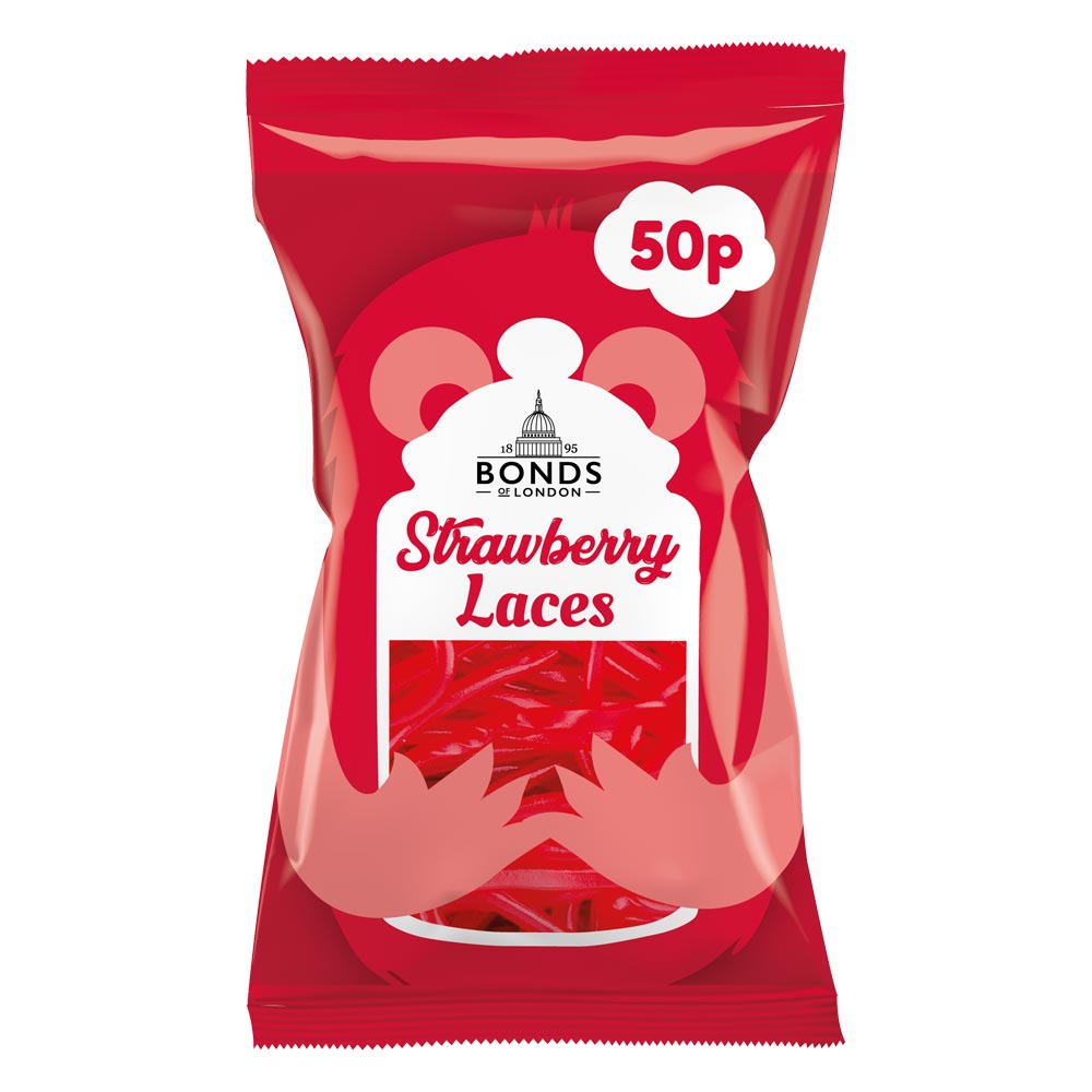 312145_a.jpg Bonds Strawberry Laces 40g - Image 1