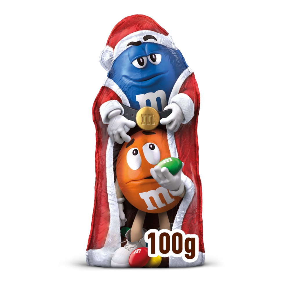 312332_a.jpg M&M's Milk Chocolate Christmas Santa Shape with Mini Chocolate M&M's 100g - Image 1