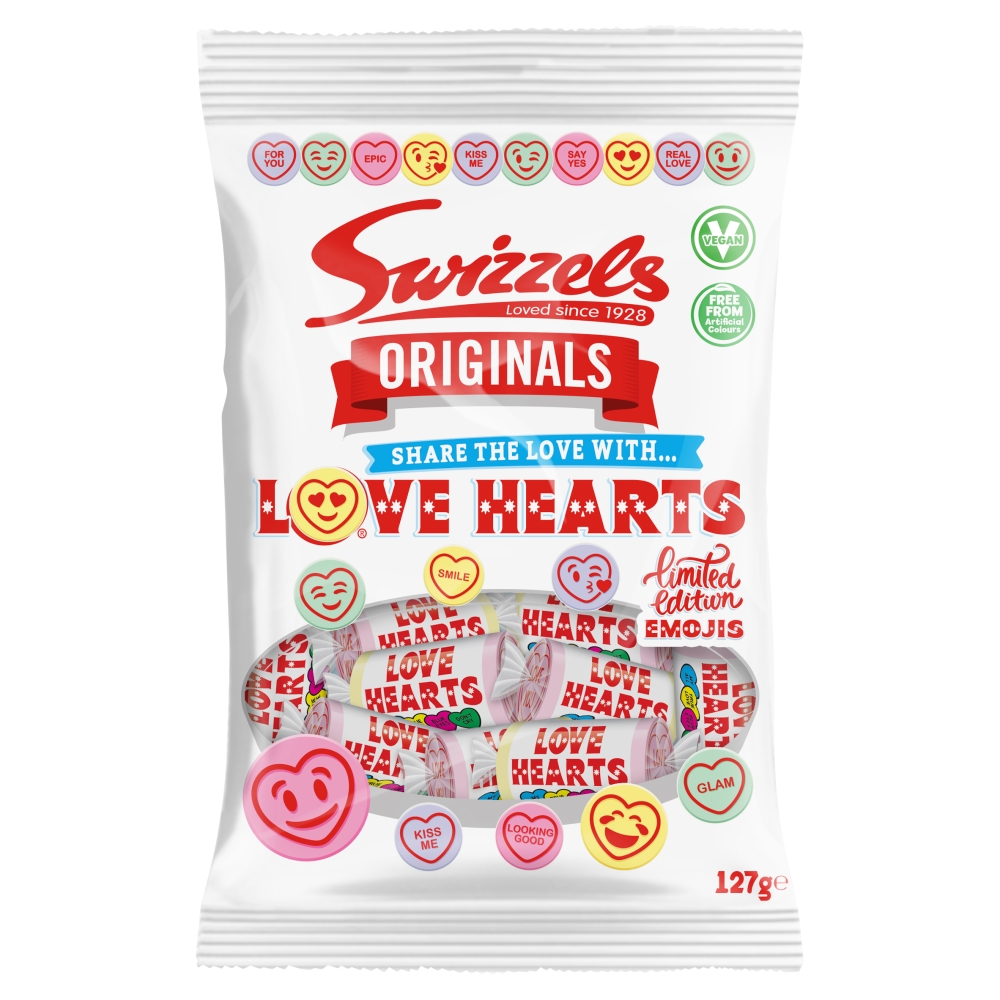 313342_a.jpg Swizzels Originals Love Hearts Bag 127g - Image 1