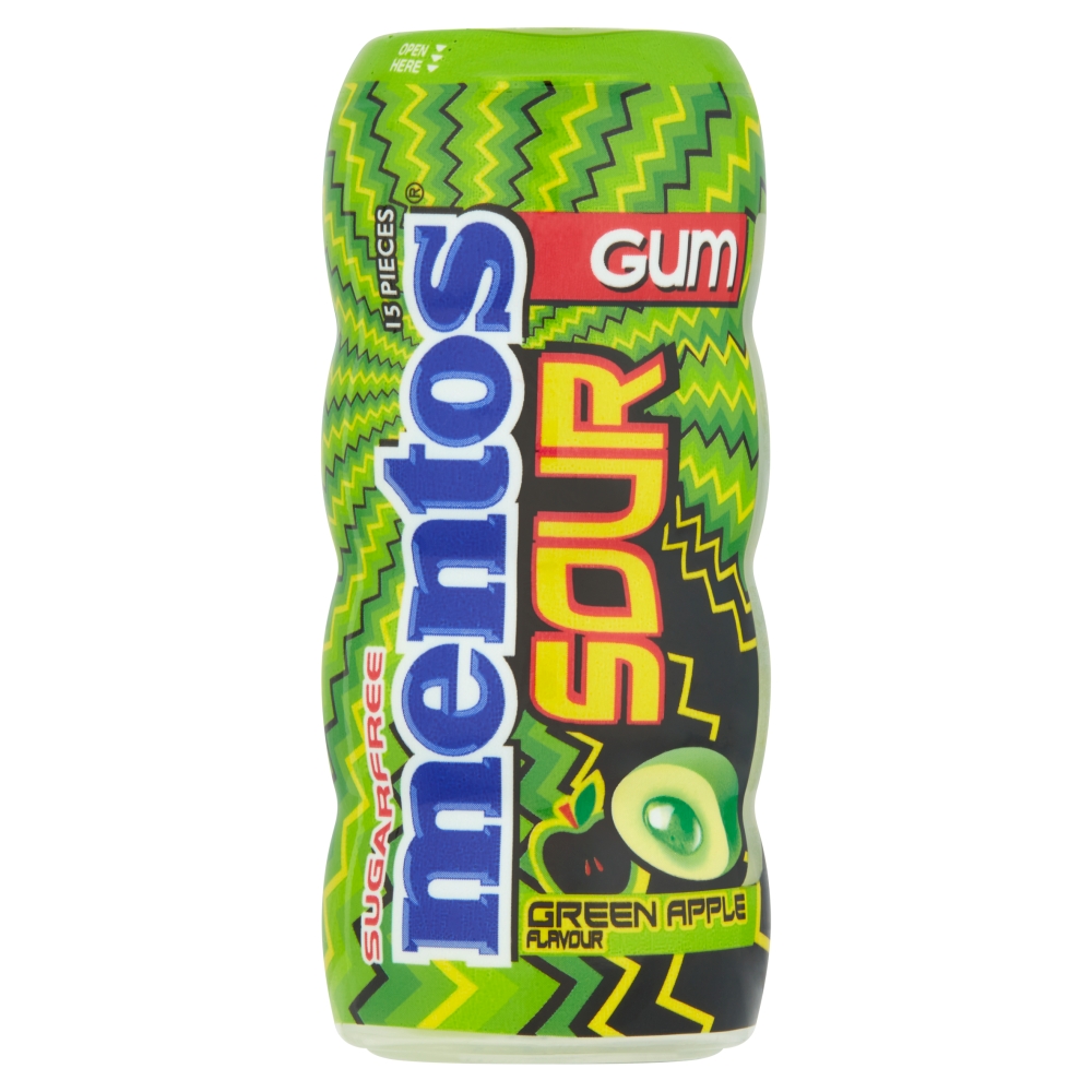313550_a.jpg Mentos Sour Gum Apple Flavour 30g - Image 1