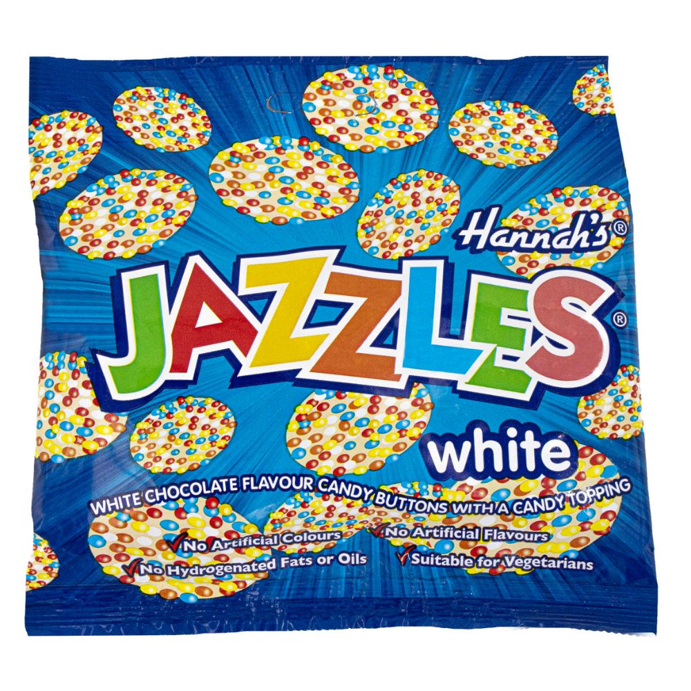 313762_hannahs_-_white_jazzies_140g_a_.png Hannah's White Jazzles Bag 140g - Image 1