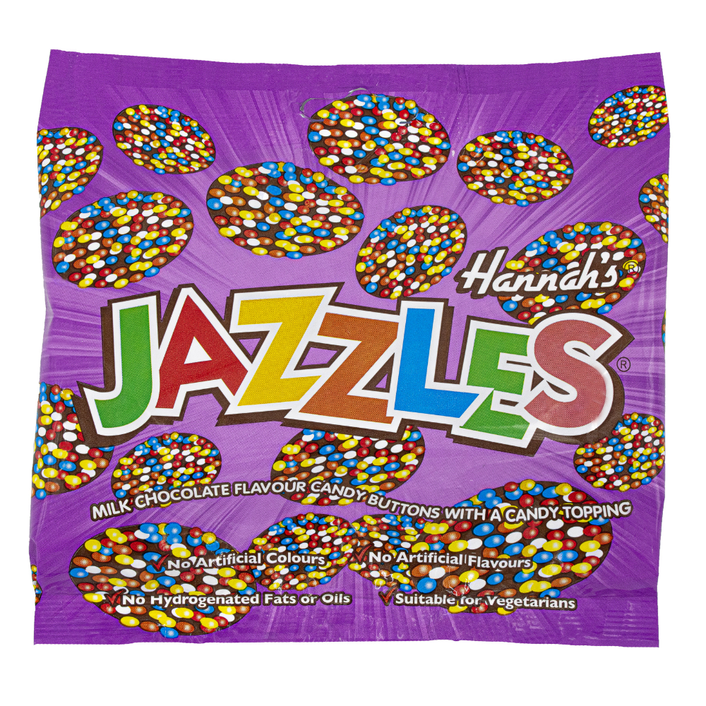 313766_hannahs_-_choc_jazzies_140g_a_.png Hannah's Choc Jazzles Bag 140g - Image 1