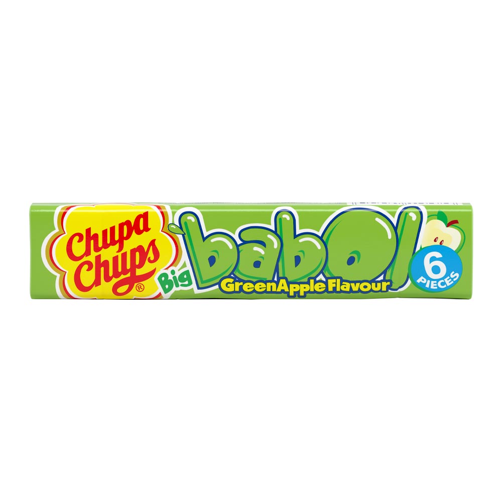 313870_a.jpg Chupa Chups Big Babol Apple Flavour Soft Bubble Gum 27.6g - Image 1