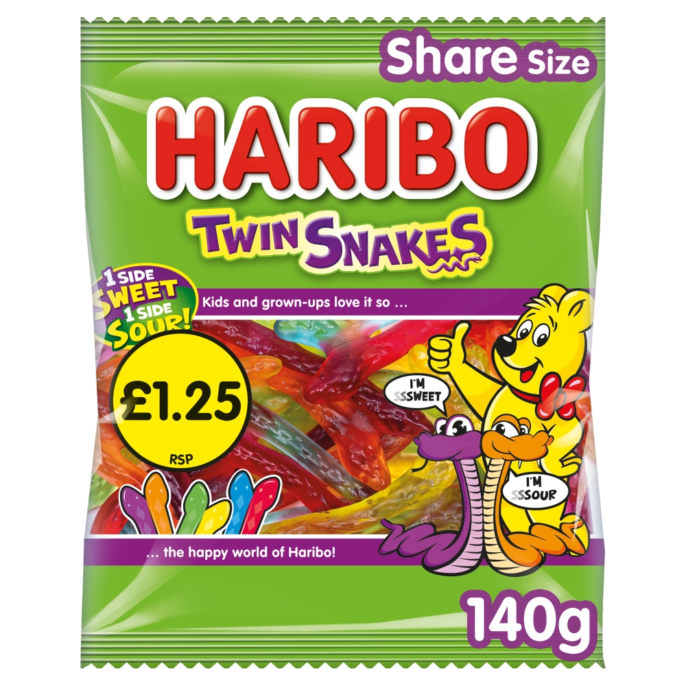 313976_1.jpg Haribo Twin Snakes Bag 140g - Image 1