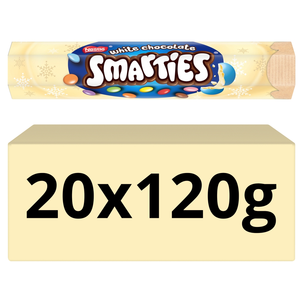 314093_1.jpg Smarties White Chocolate Giant Tube 120g - Image 1