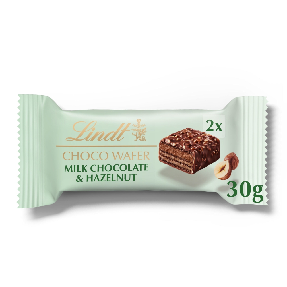 314652_lindt_choco_wafer_milk_hazelnut_bar_a_.jpg Lindt Choco Wafer Milk Chocolate & Hazelnut Treat Pack 30g - Image 1