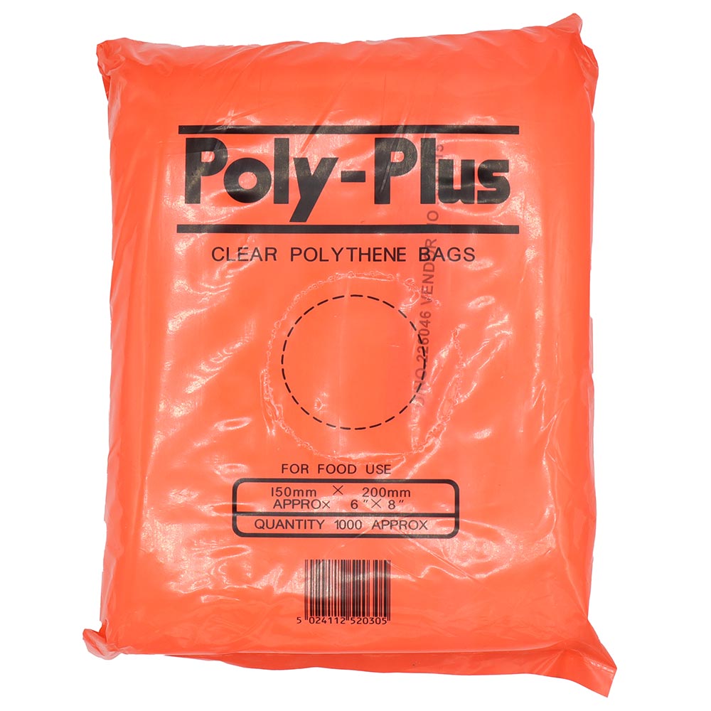 314999_a.jpg Accessories Clear Polythene Bags 6" x 8" - Image 1