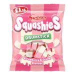 Swizzels Squashies Drumstick Strawberry & Cream Flavour Bag 120g