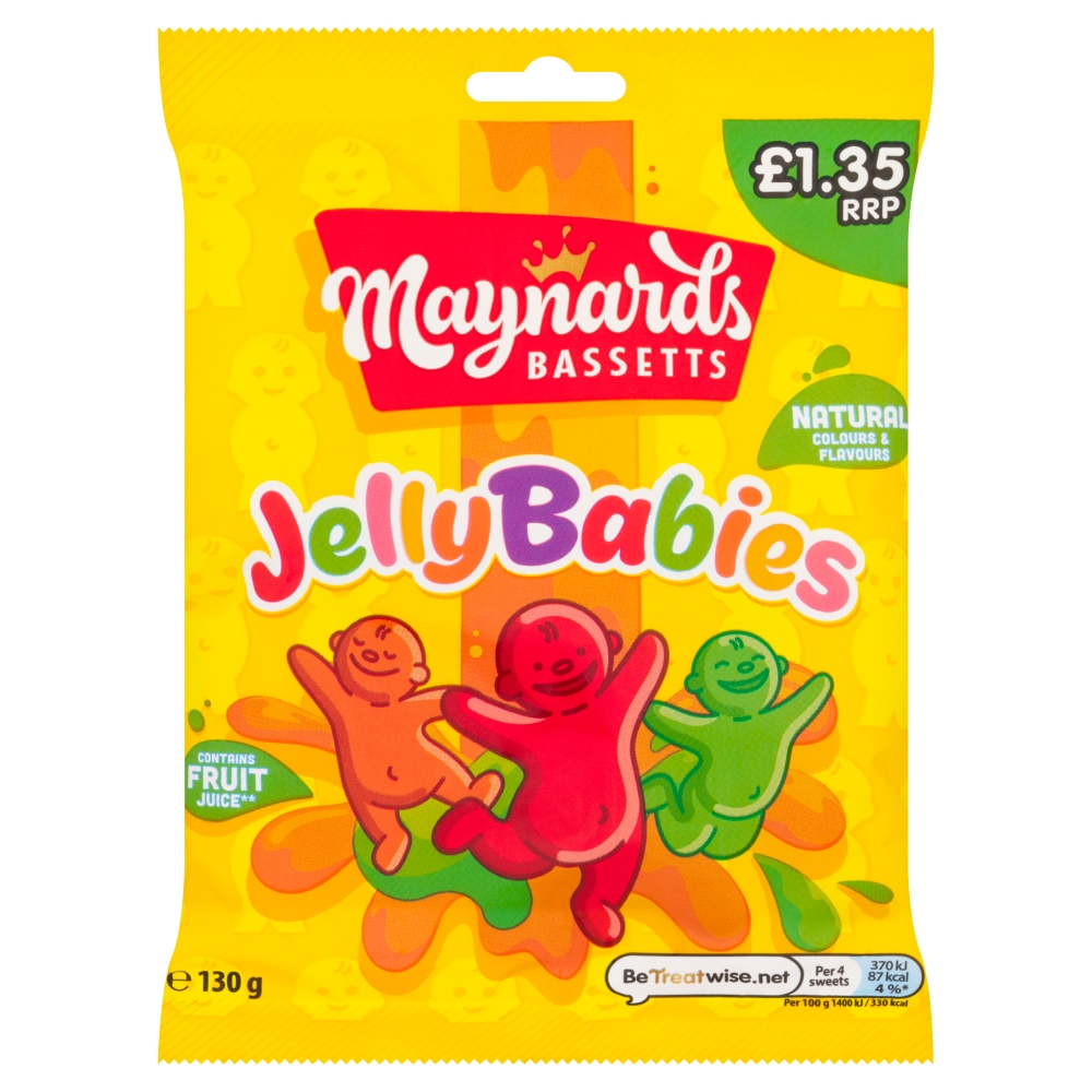 315526_a.jpg Maynards Bassetts Jelly Babies Sweets Bag 130g - Image 1