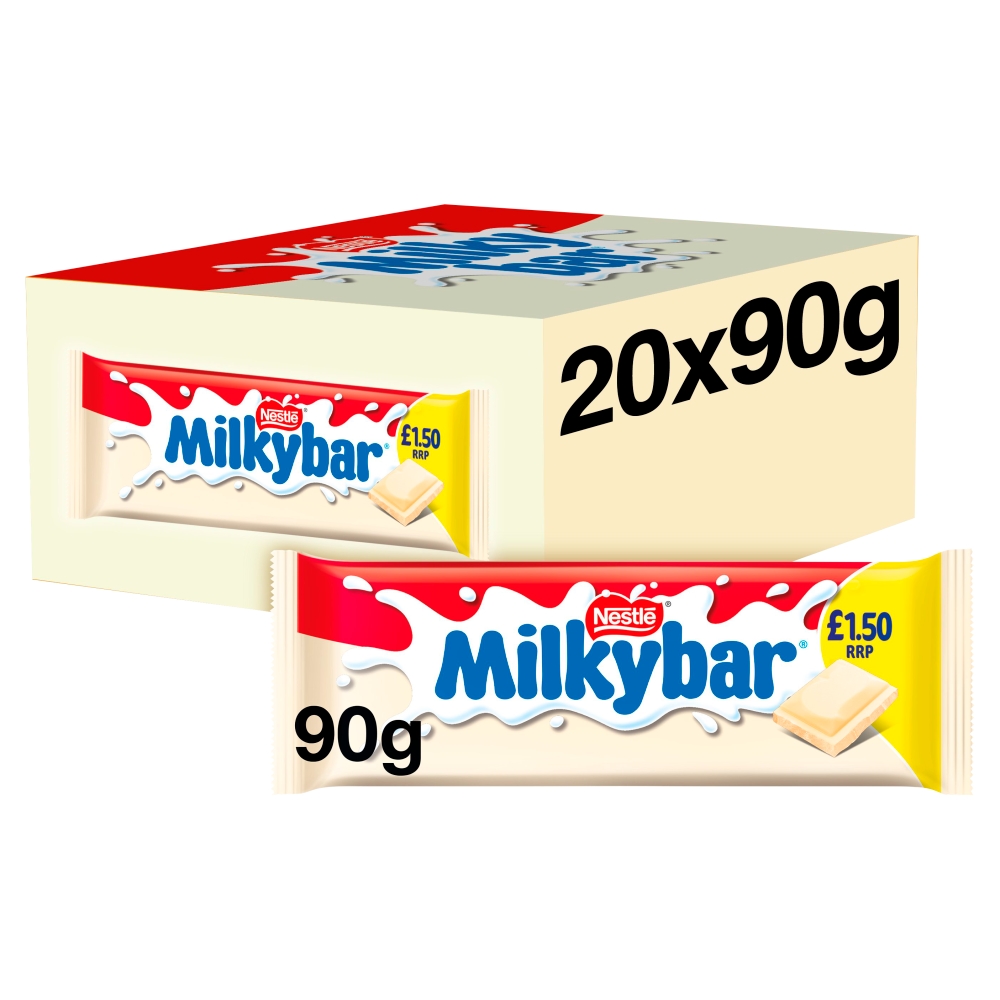 315762_milkybar_block_1.50_pmp_a_.jpg Milkybar White Chocolate Sharing Bar 90g - Image 1