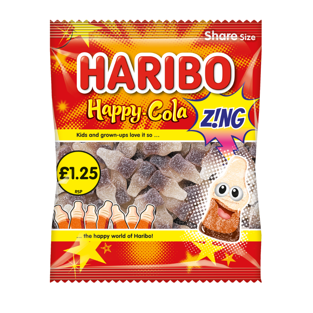 315952_a.png Haribo Happy Cola Z!NG Bag 140g - Image 1