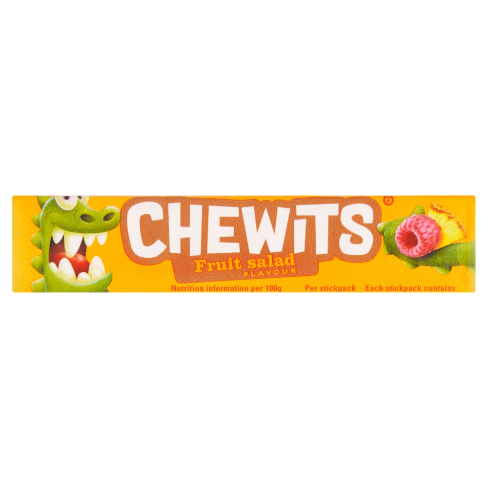 316098_chewits_fruit_salad_stick_pack.jpg Chewits Fruit Salad Flavour Stick Pack 30g - Image 1