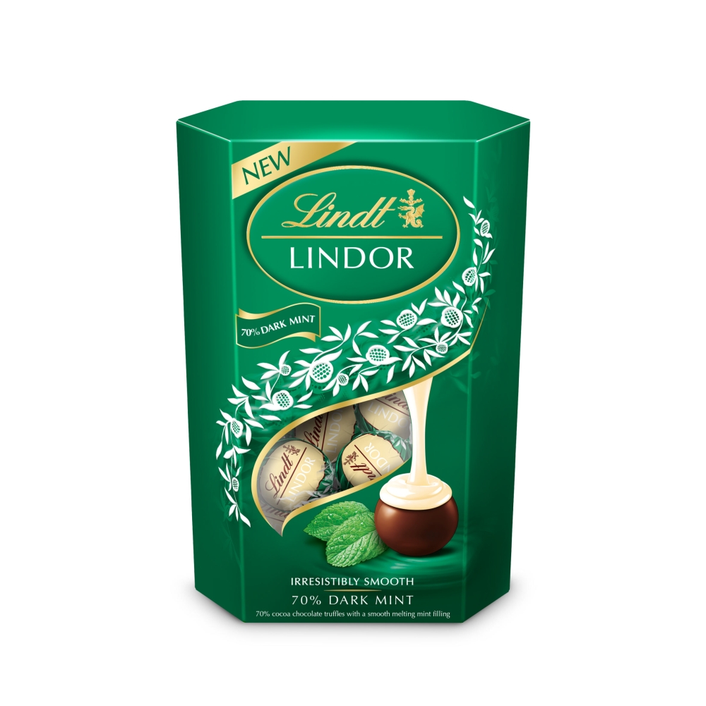 Lindt Lindor Dark Mint Chocolate Truffles Box 200g - Image 2
