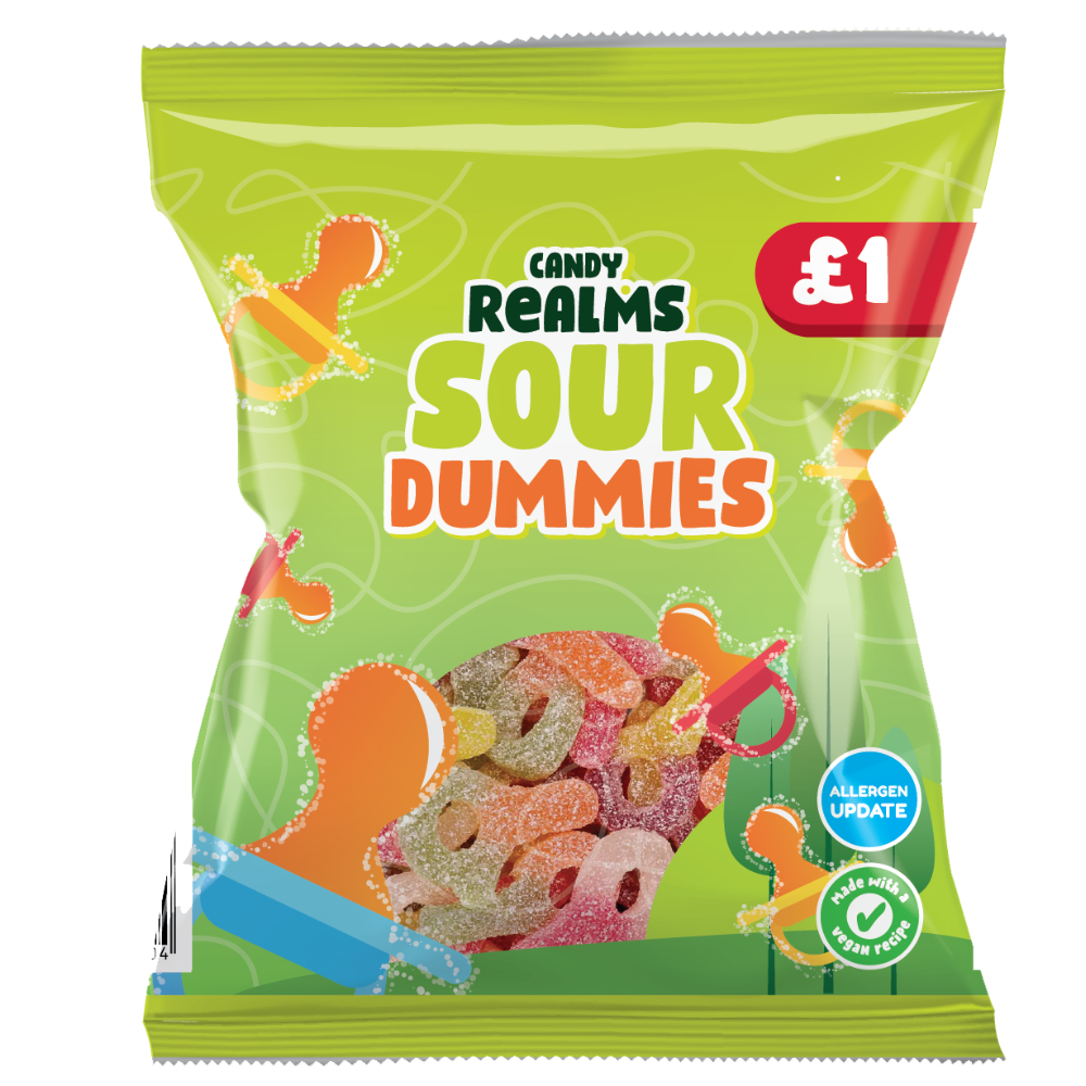 316161_candy_realms_sour_dummies_pmp.png Candy Realms Sour Dummies Bag 160g - Image 1