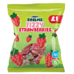 Candy Realms Fizzy Strawberries Bag 160g