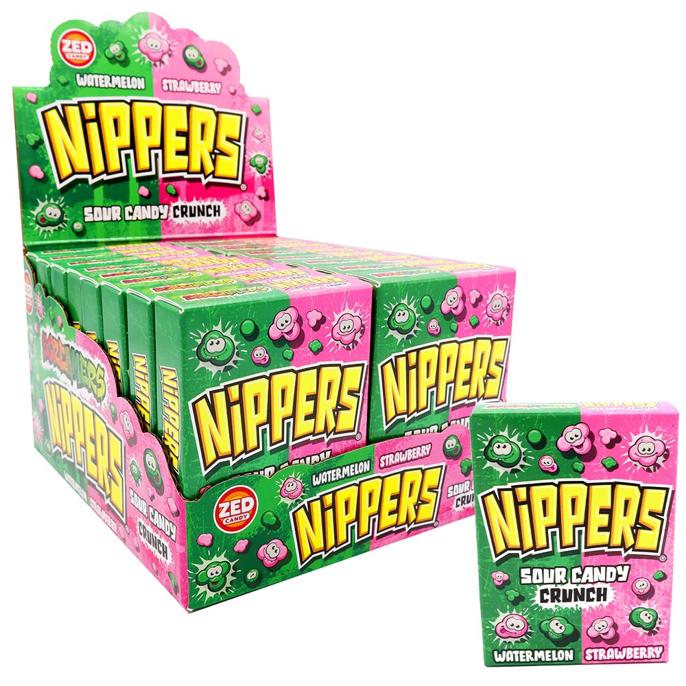 316577_zed_nippers_watermelon_strawb_a.jpg Zed Candy Nippers Watermelon & Strawberry Box 50g - Image 1