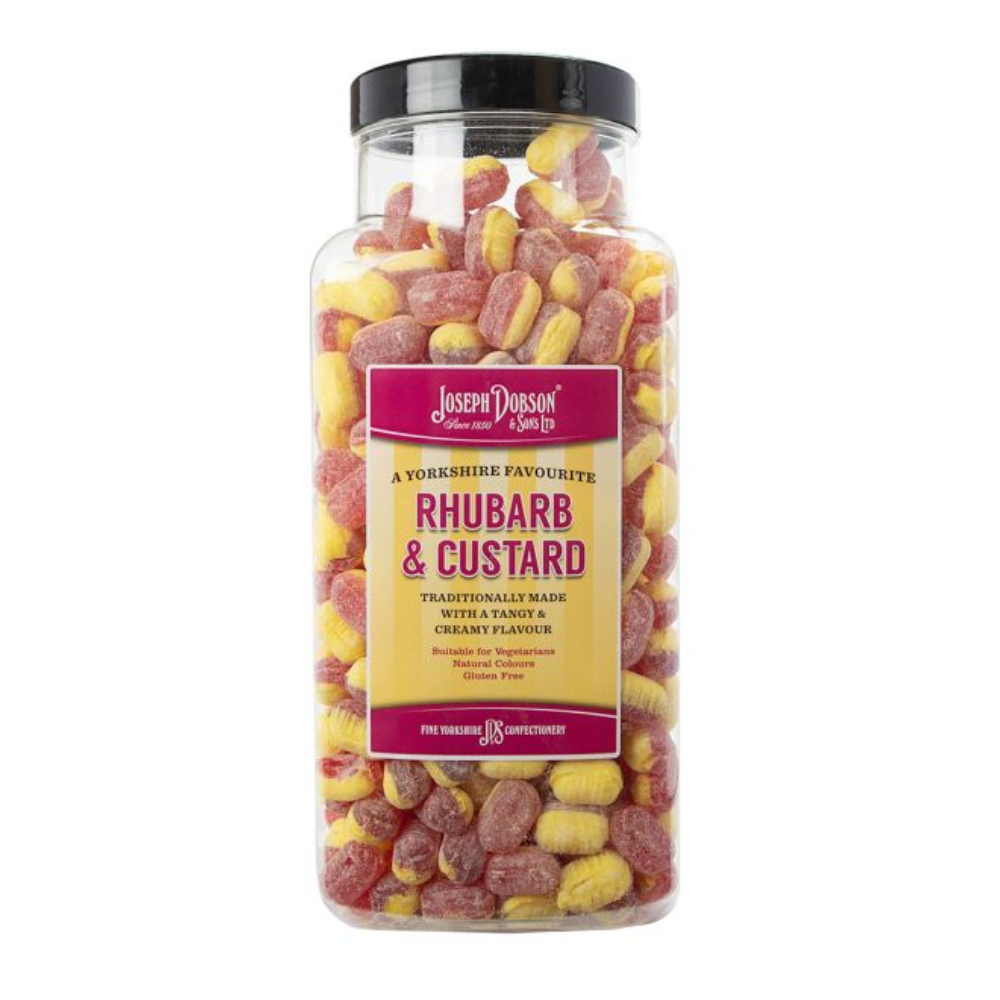 316865_dobsons_rhubarb_custard.png Dobsons Rhubarb and Custard Jar 2.72kg - Image 1