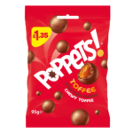 Poppets Milk Choc Coated Chewy Toffee Pouch 95g