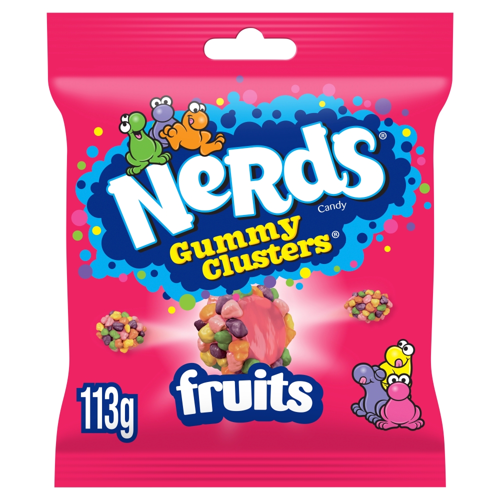 317088_nerds_fruits_gummy_clusters_a_.jpg Nerds Gummy Clusters Fruit Flavour Bag 113g - Image 1