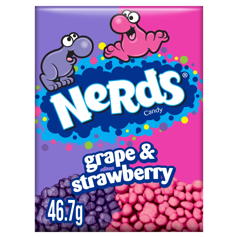 317097_nerds_grape_strawberry_a_.jpg Nerds Grape & Strawberry Fruit Flavour Candy 46.7g - Image 1