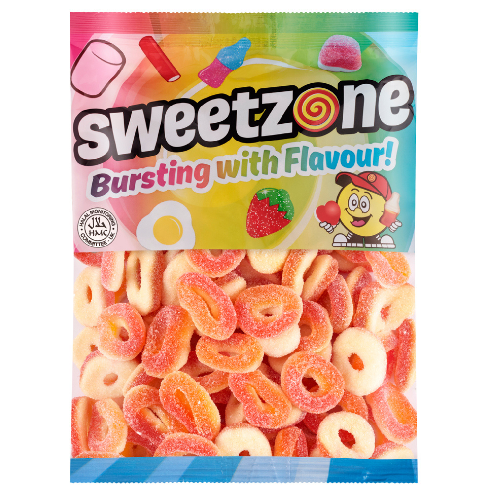 317436_sz_peach_rings_1kg_h_x.png Sweetzone Peach Rings Bag 1kg - Image 1