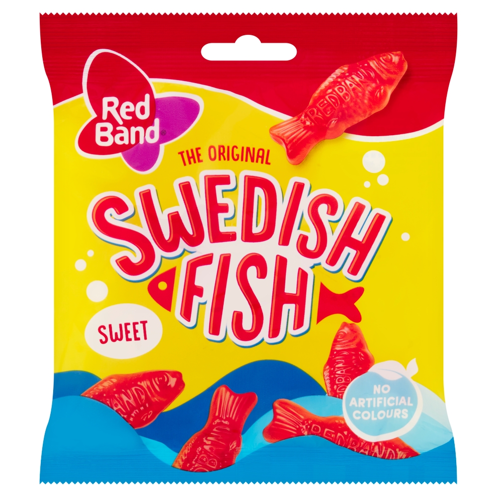 317509_swedish_fish_bag_a_.jpg Red Band The Original Sweet Swedish Fish 100g - Image 1