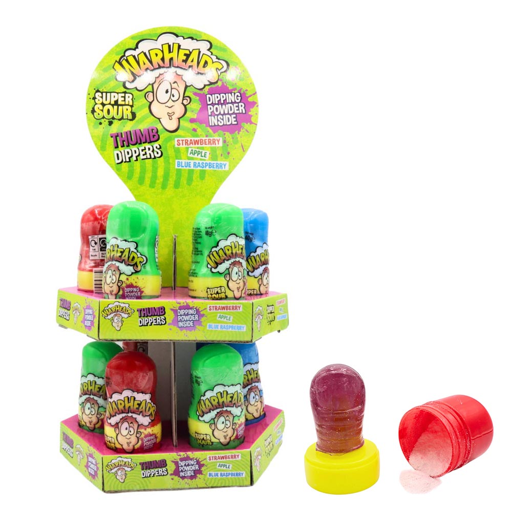 317700.jpg Warheads Super Sour Thumb Dipper 40g - Image 1