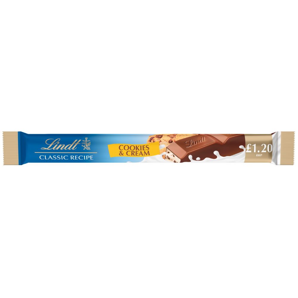 317714_lindt_classics_cookie_cream_bar_.png Lindt Classic Recipe Cookies & Cream Treat Bar 37g - Image 1