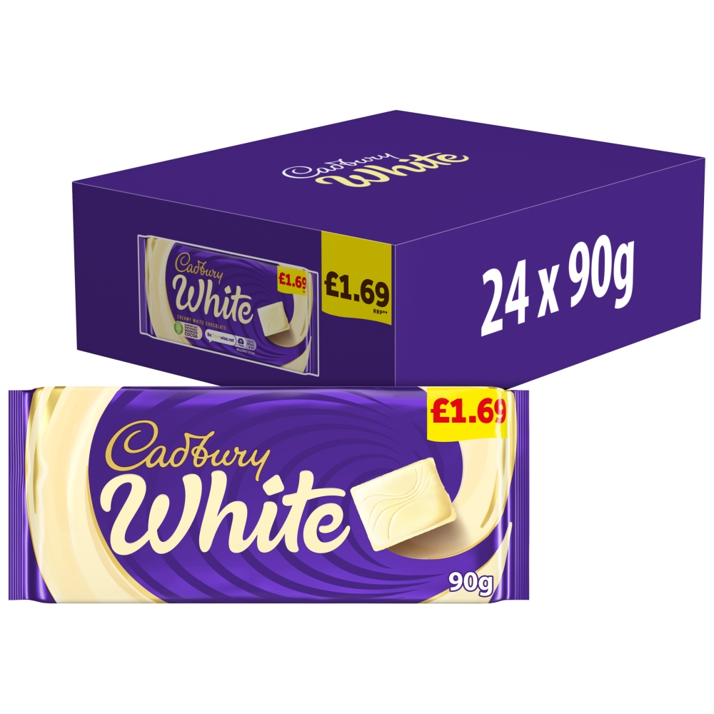 317885.jpg Cadbury White Chocolate Bar 90g - Image 1