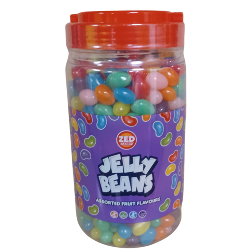 317981_1.png Zed Candy Assorted Jelly Beans Jar 908g - Image 1